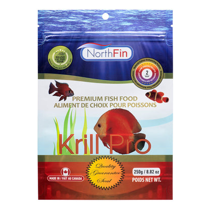 NorthFin Fish Food Krill Pro Slow Sinking Pellets 2mm / 250g 799975505725 Super Cichlids