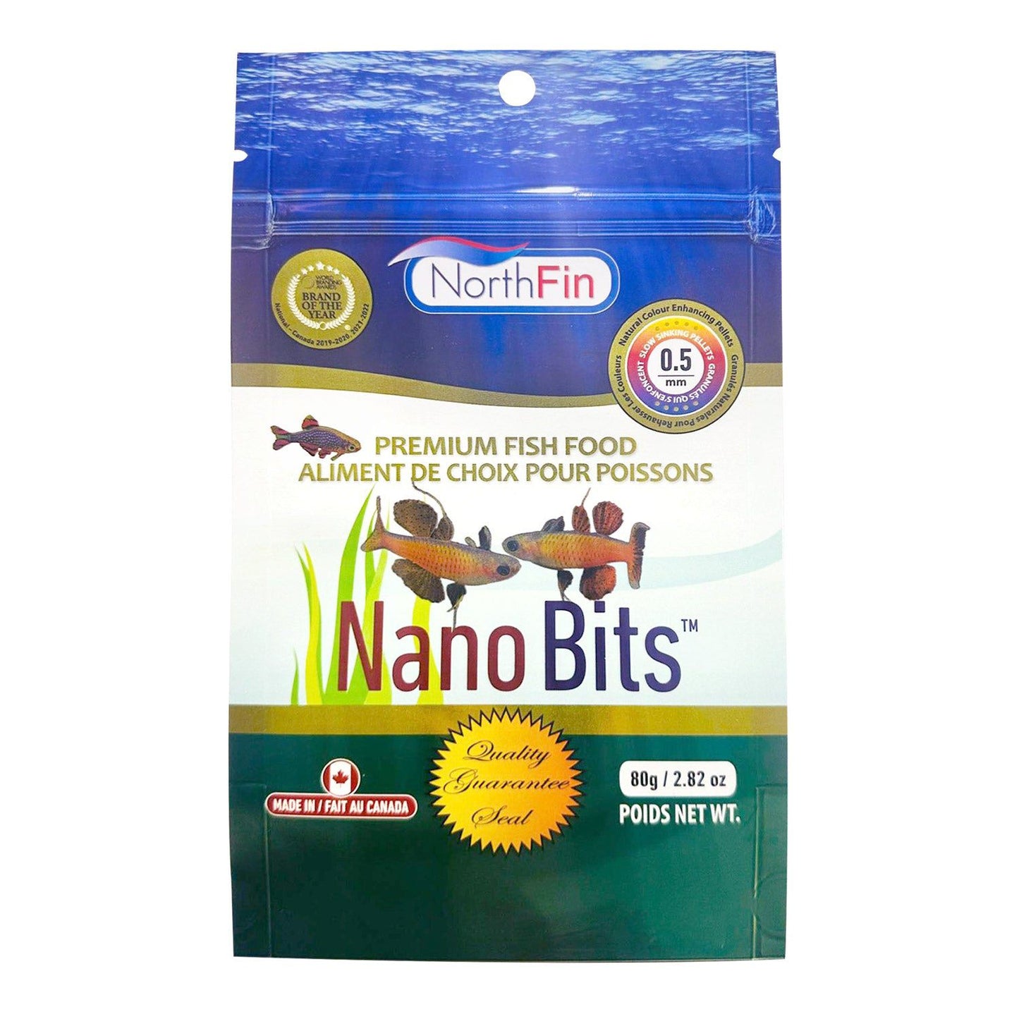 Northfin Fish Food Nano Bits 0.5mm Pellets 80g / 2.28 oz 799975506869 Super Cichlids
