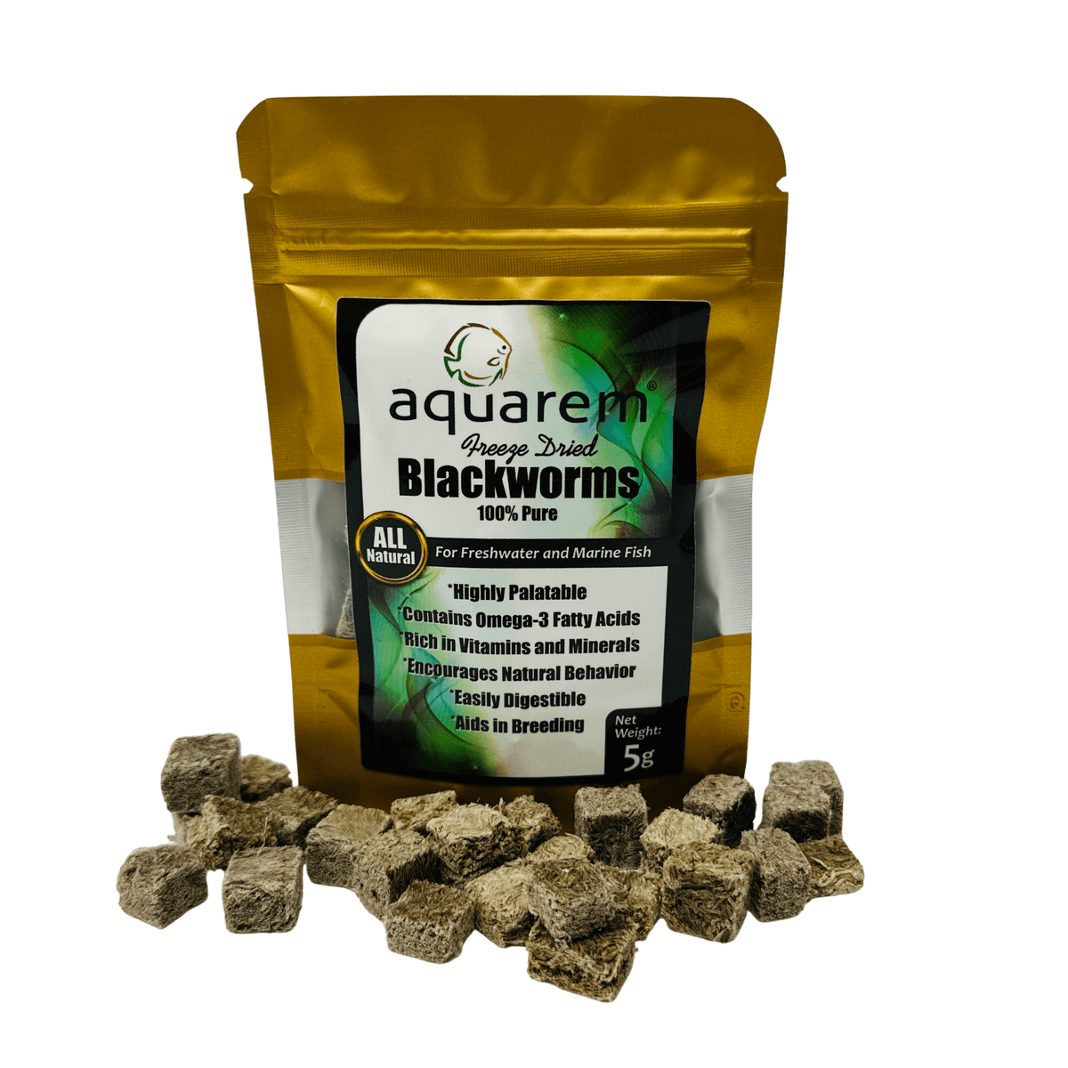 Aquatic Foods Inc. Freeze Dried California Blackworms with Beef Hea Aquatic Foods Inc. Freeze Dried California Blackworms with Beef Hea