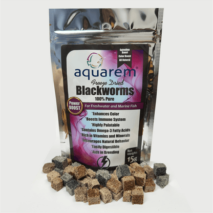 Premium Freeze Dried Blackworms for Aquatic Pets | Super Cichlids Power Boost - 15g Super Cichlids