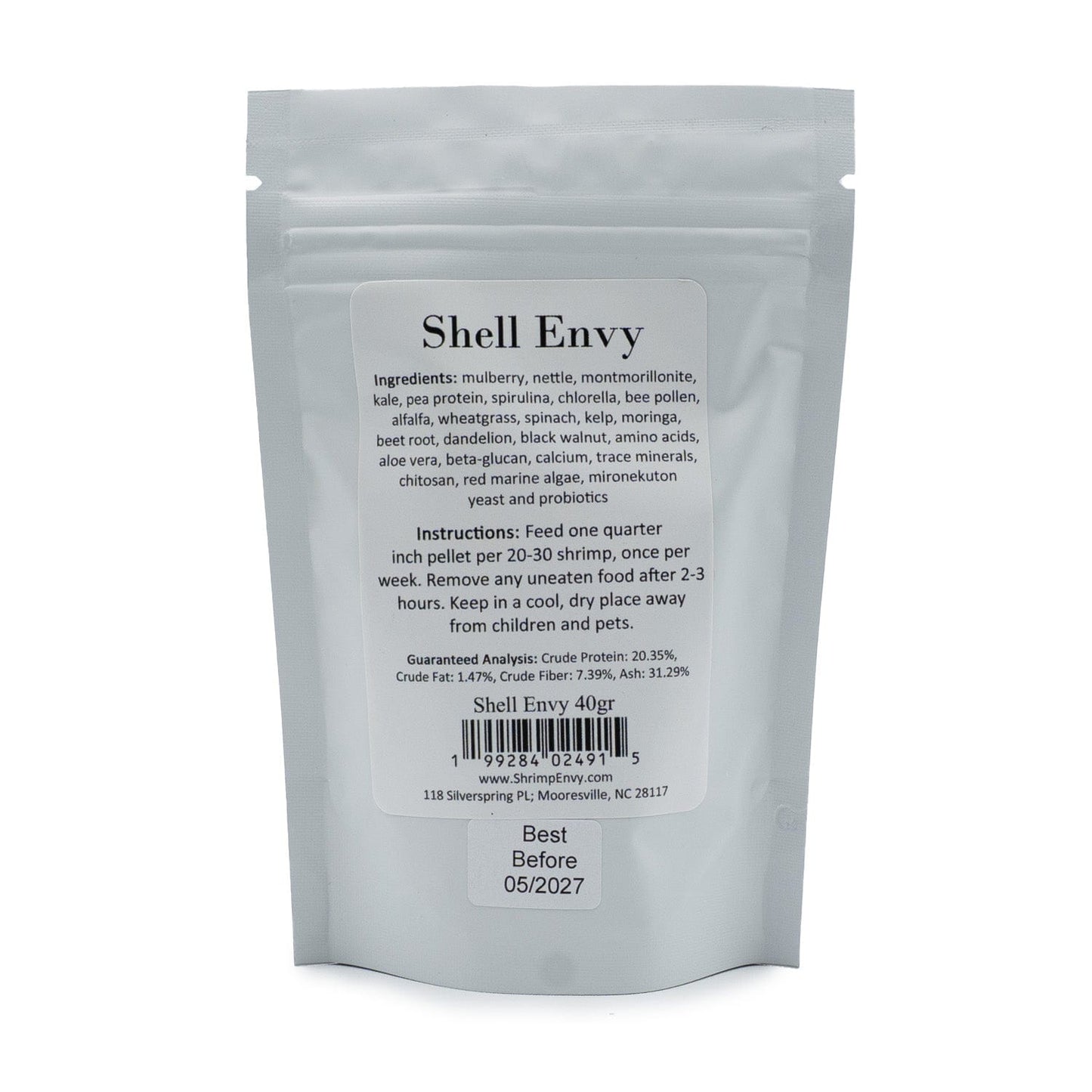 Shrimp Envy | Shell Envy Mineral Shrimp Food 40 Grams 199284024915 Super Cichlids