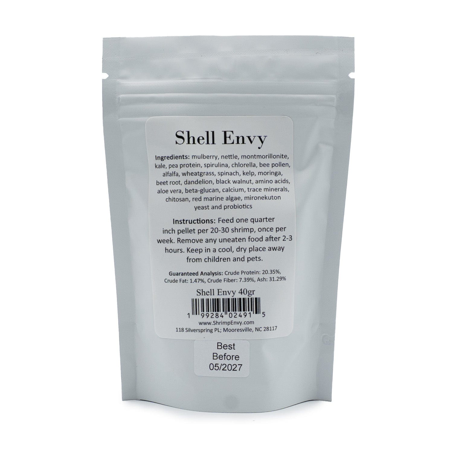 Shrimp Envy | Shell Envy Mineral Shrimp Food 40 Grams 199284024915 Super Cichlids