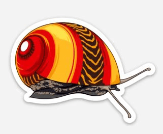 Stickers | 3" Snails Snail 2 Super Cichlids