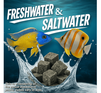 Super Cichlids Freeze-Dried Blackworms with Color Boost (All Natural, High Protein Fish Food) Super Cichlids