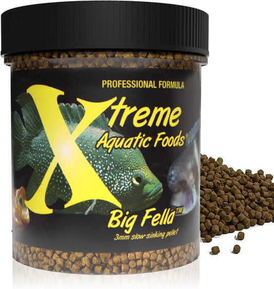 Xtreme Aquatic Foods Big Fella 3mm slow-sinking pellet 10 oz (300g) 893427001442 Super Cichlids