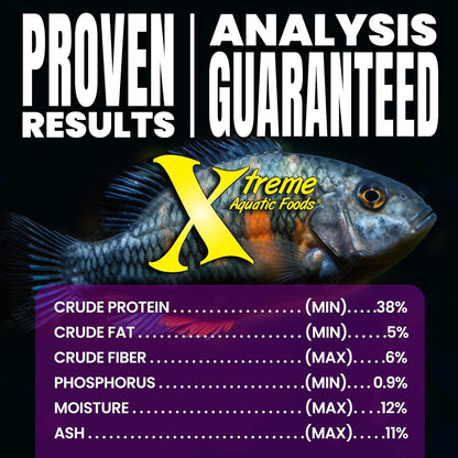 Xtreme Aquatic Foods Cichlid PeeWee 1.5mm Slow-Sinking Pellets Super Cichlids