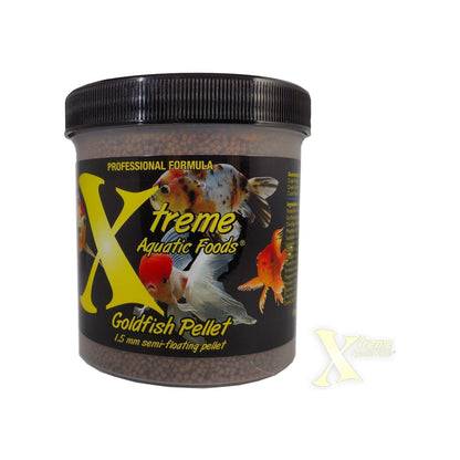 Xtreme Aquatic Foods Goldfish 1.5mm Semi-Floating Pellets 10 oz 853870008405 Super Cichlids