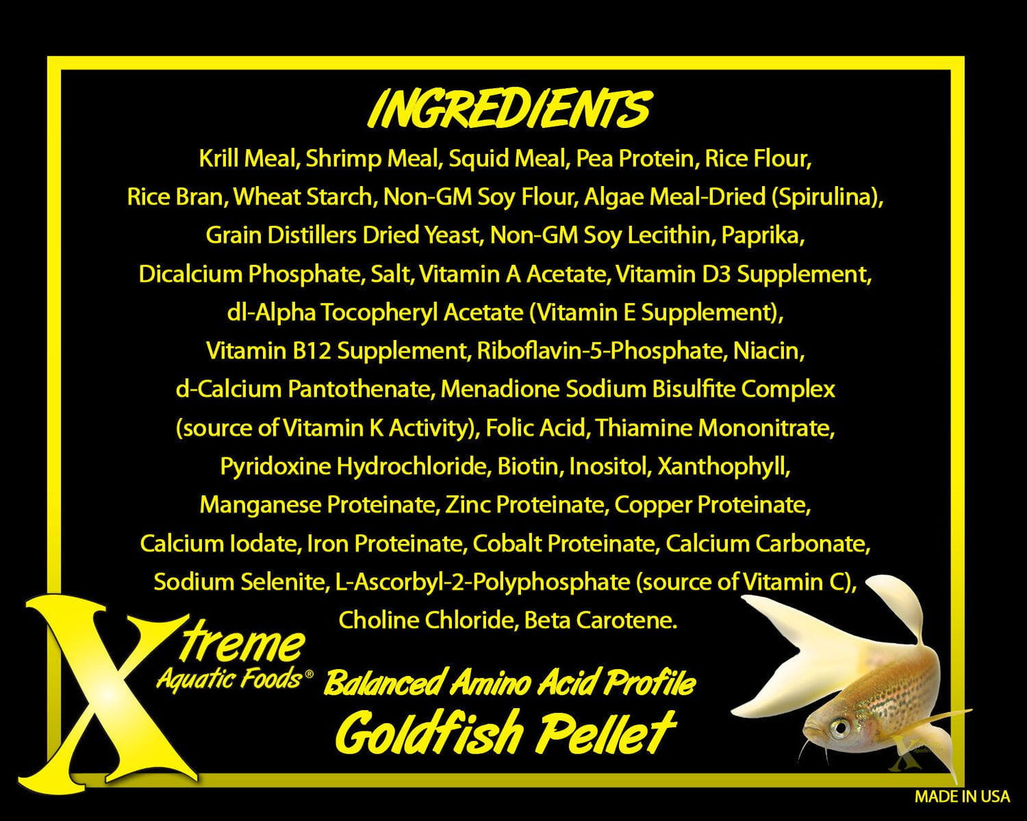 Xtreme Aquatic Foods Goldfish 1.5mm Semi-Floating Pellets Super Cichlids