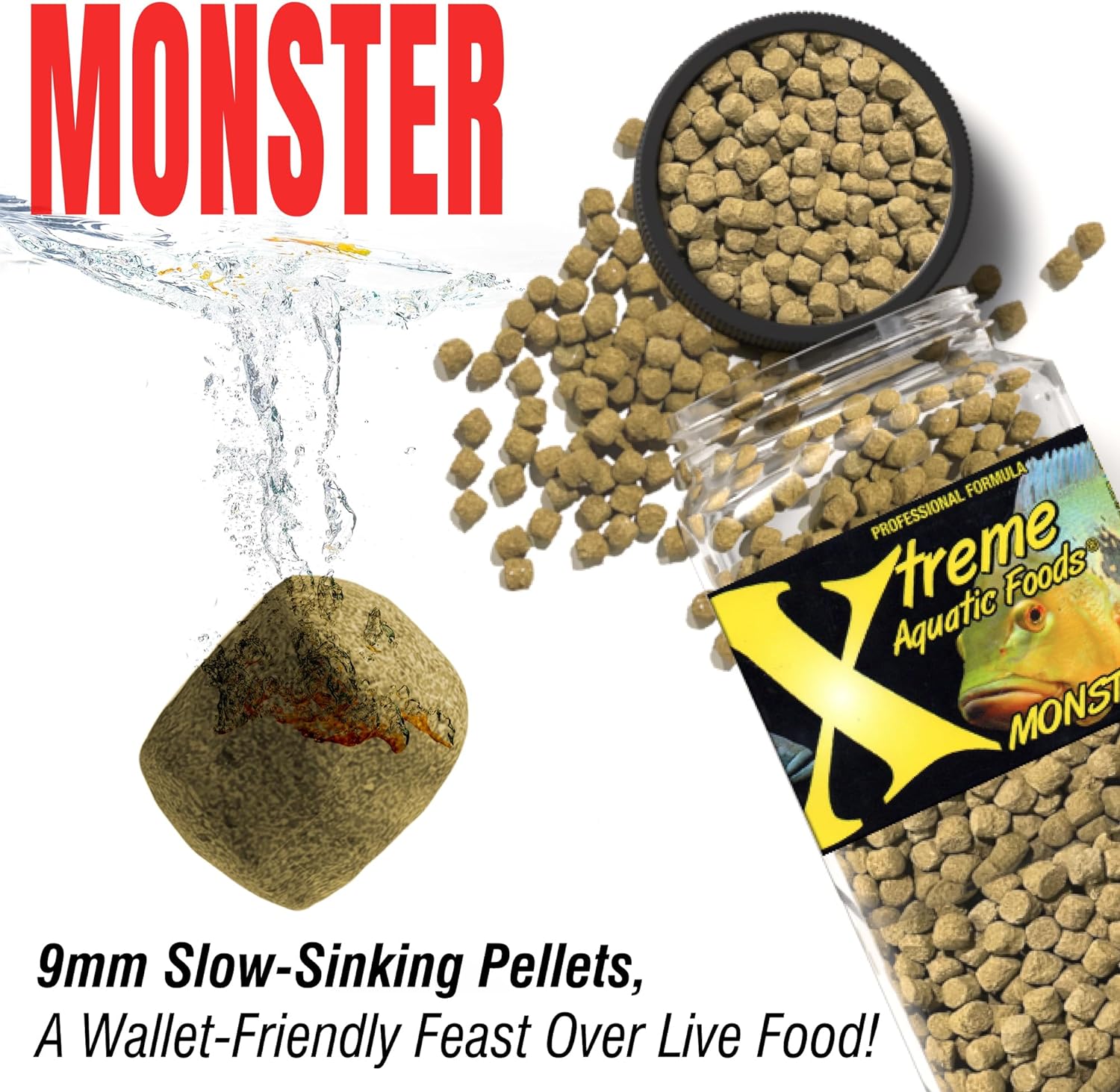 Xtreme Aquatic Foods Monster 9mm Pellets Super Cichlids