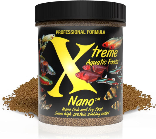 Xtreme Aquatic Foods Nano 0.5mm Slowing Sinking Pellets 5 oz (140g) 867794000070 Super Cichlids