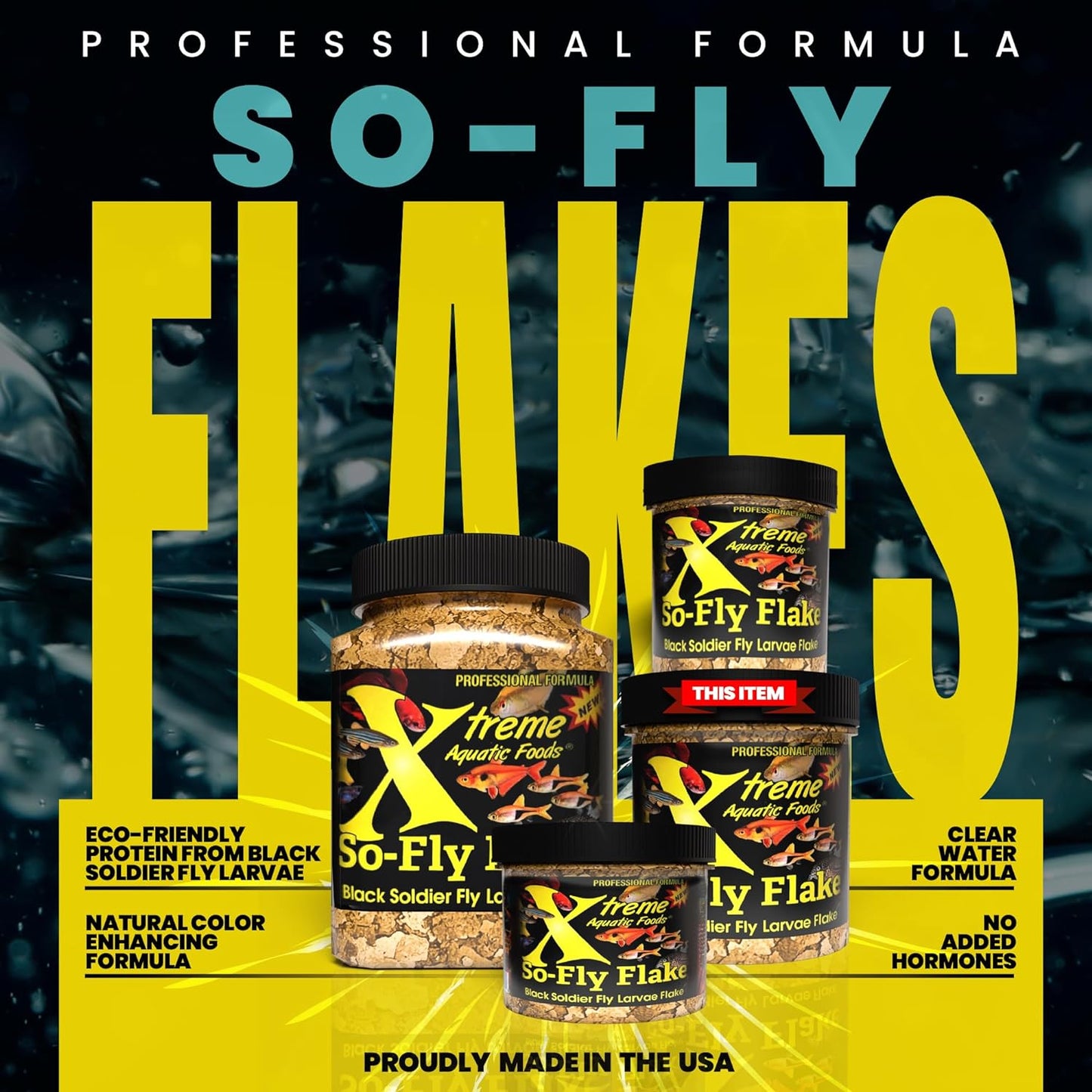 Xtreme Aquatic Foods So-Fly - Black Soldier Fly Larvae Flakes Super Cichlids