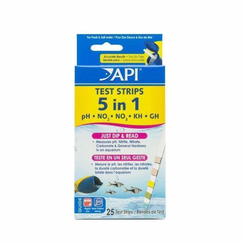 API | 5 in 1 Aquarium Test Strips 25 Test Strips 317163070338 Super Cichlids