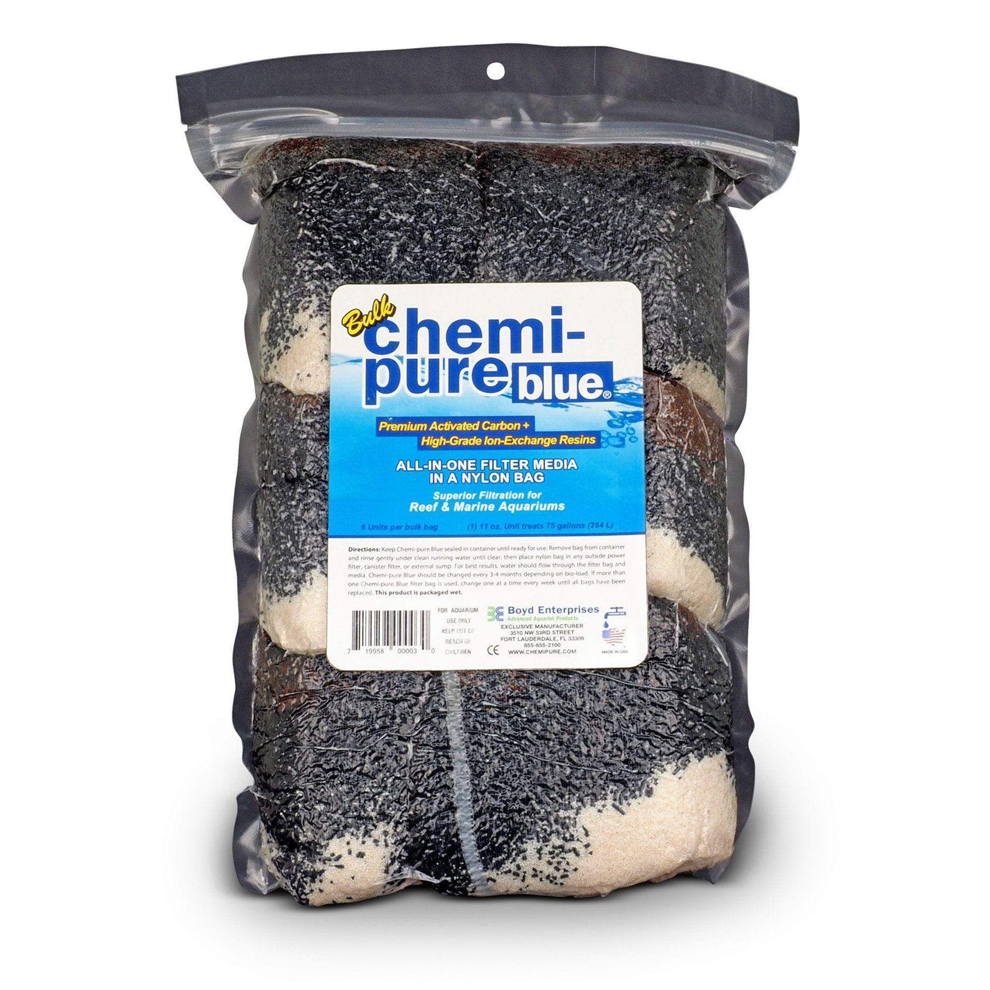 Boyd | Chemi-Pure Blue 11 oz Bulk (6 Bags) 719958000030 Super Cichlids