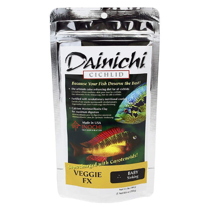 Dainichi | Cichlid Veggie FX (Sinking) Baby (1mm) / 8.8 oz (250g) 713166125028 Super Cichlids