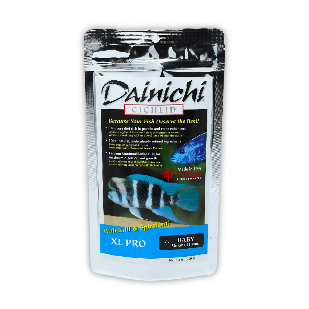 Dainichi | Cichlid XL Pro (Sinking) Baby (1mm) / 8.8 oz (250g) 713166127022 Super Cichlids