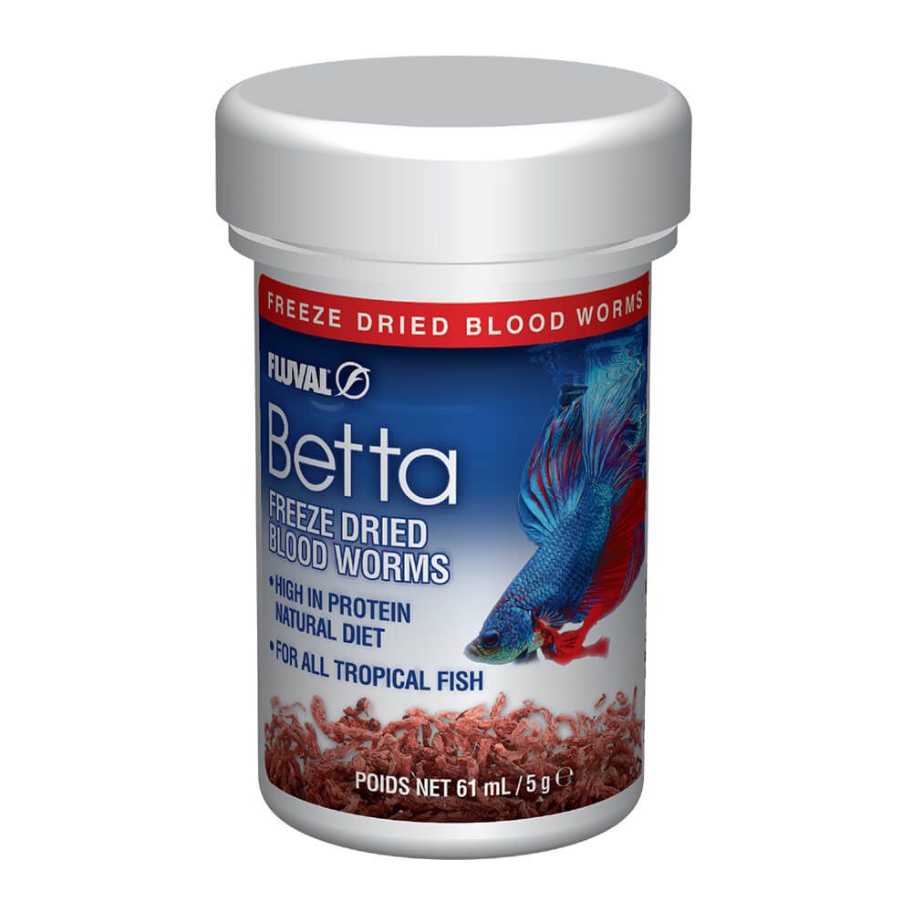Fluval | Betta Freeze Dried Bloodworms 0.18 oz (5g) 015561148405 Super Cichlids
