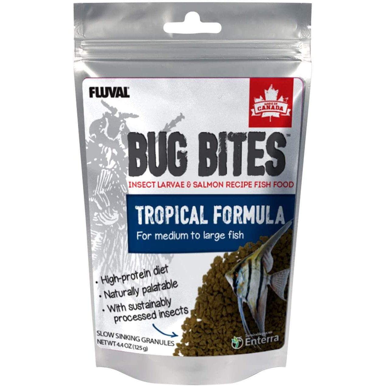 Fluval | Bug Bites Tropical Formula 4.4oz (For Med to Lrg Fish) 015561165792 Super Cichlids