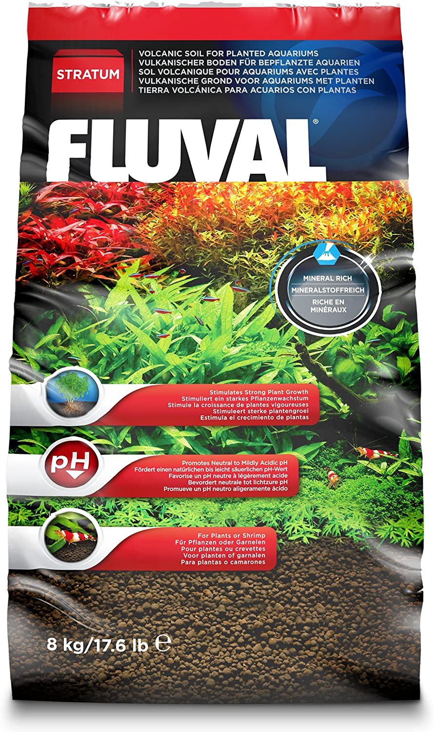 Fluval | Plant & Shrimp Stratum 8 kg / 17.6 lb 015561126953 Super Cichlids