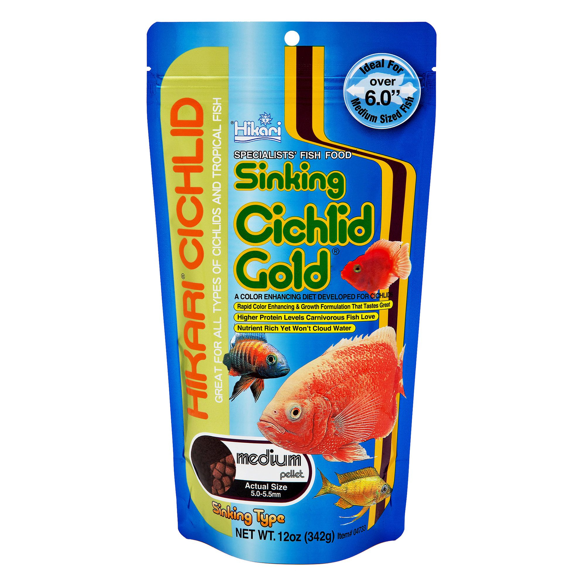 Hikari | Sinking Cichlid Gold Med / 12 oz 042055047333 Super Cichlids