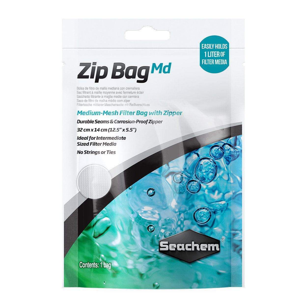 Seachem | Zip Bag Med (12.5"x5.5") 000116015219 Super Cichlids