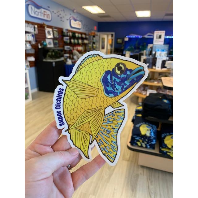 Super Cichlids Logo 6" Die Cut Sticker Super Cichlids