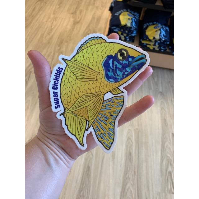 Super Cichlids Logo 6" Die Cut Sticker Super Cichlids