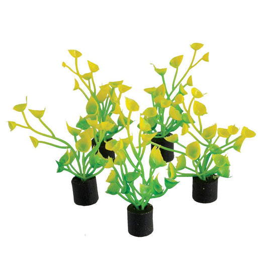 Underwater Treasures | Mini Plant - Yellow and Green - 2" - 5 pk 628742014347 Super Cichlids